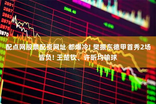 配点网股票配资网址 都爆冷! 樊振东德甲首秀2场皆负! 王楚钦、许昕均输球